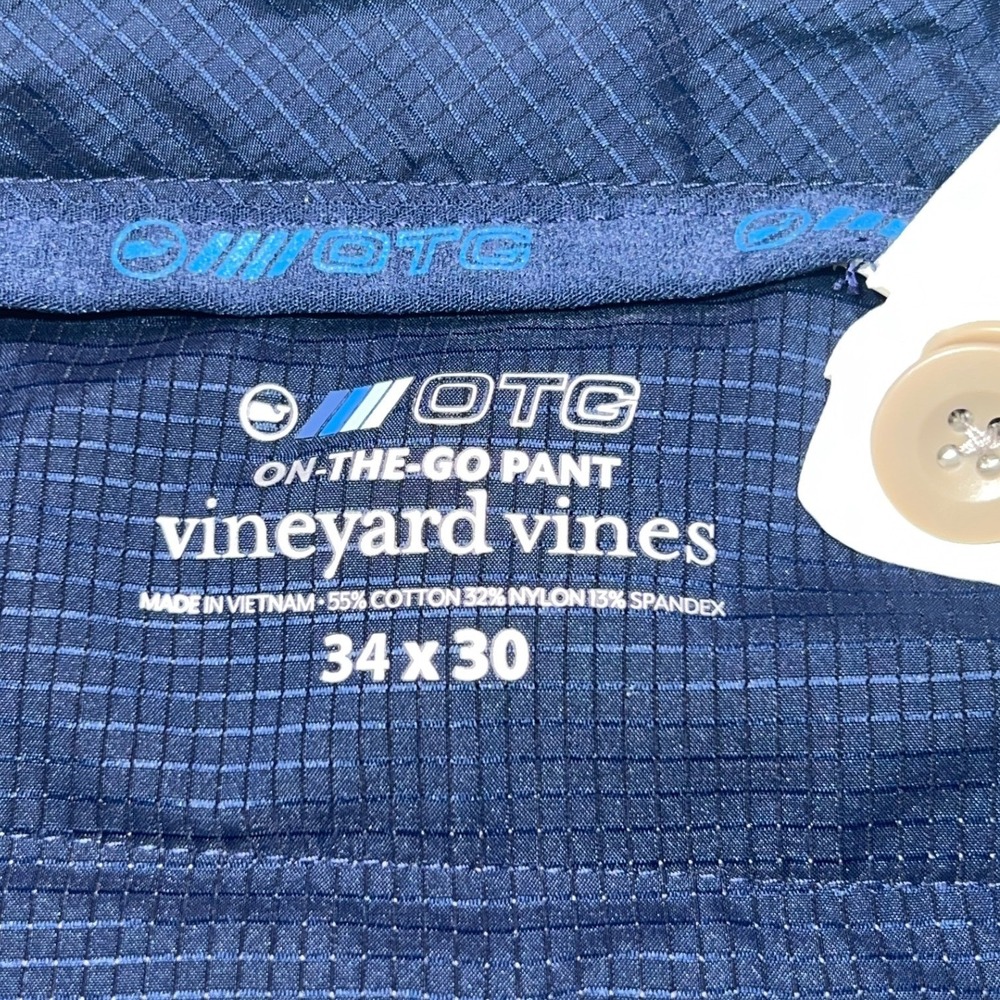 Vineyard Vines OTG On-The-Go Pants Mens 34x30 Khaki Performance Chino Stretch